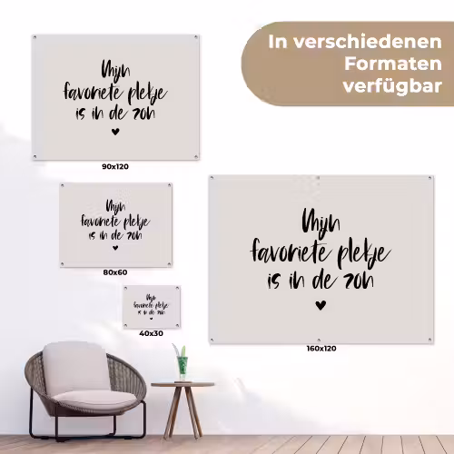Mijn favoriete plekje is in de zon - Zomer - Tekst - Quotes tuinposter los doek klein -Xsfeer9_DE
