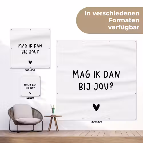 Mag ik dan bij jou - Spreuken - Claudia de Breij - Quotes tuinposter los doek klein -Xsfeer9_DE
