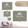 Oh happy day - Quotes - Tekst - Zomer tuinposter los doek klein -Xsfeer9_DE