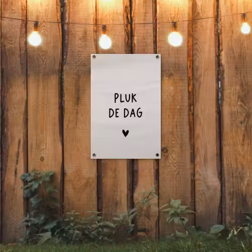 plukdedag-beige tuinposter los doek klein -sfeer1