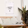 Spreuken - Alles is liefde - Quotes - Bløf tuinposter los doek klein -sfeer7