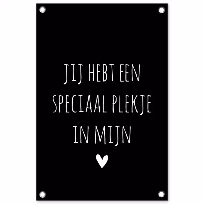 Spreuken - Een speciaal plekje in mijn hart - Quotes tuinposter los doek klein -3d