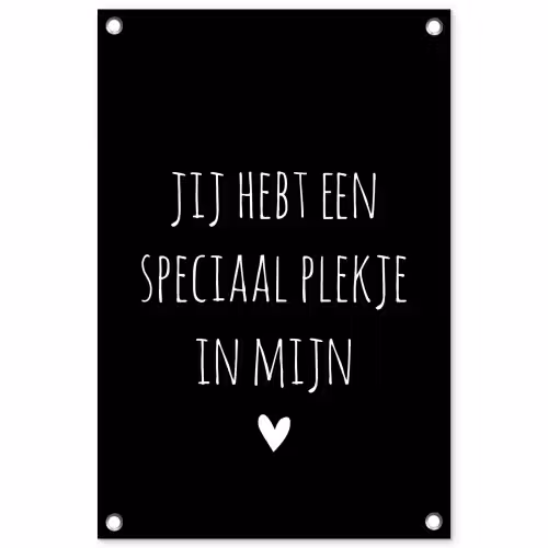 Spreuken - Een speciaal plekje in mijn hart - Quotes tuinposter los doek klein -3d
