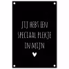 Spreuken - Een speciaal plekje in mijn hart - Quotes tuinposter los doek klein -3d