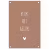 Spreuken - Pluk het geluk - Quotes tuinposter los doek klein -3d