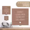 Spreuken - Herinner je gisteren droom over morgen en geniet vandaag - Quotes tuinposter los doek klein -Xsfeer9_DE
