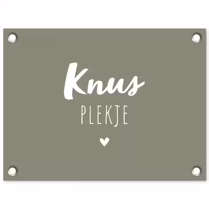 Spreuken - Knus plekje - Tekst - Zomer tuinposter los doek klein -3d