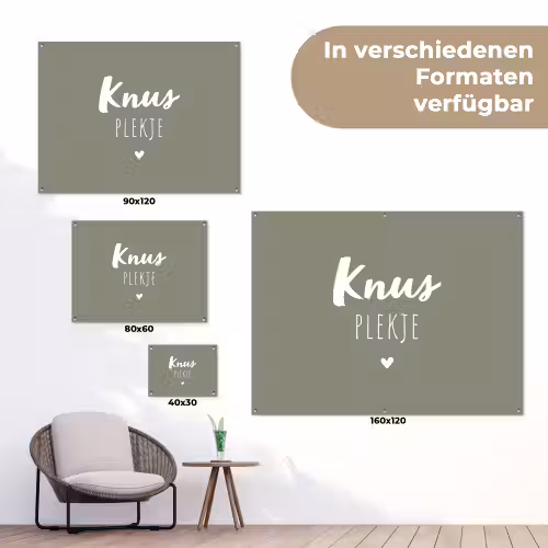 Spreuken - Knus plekje - Tekst - Zomer tuinposter los doek klein -Xsfeer9_DE