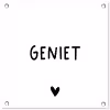 Spreuken - Geniet - Quotes tuinposter los doek klein -3d