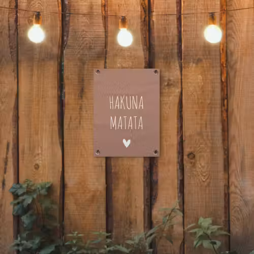 Spreuken - Hakuna matata - Quotes tuinposter los doek klein -sfeer1