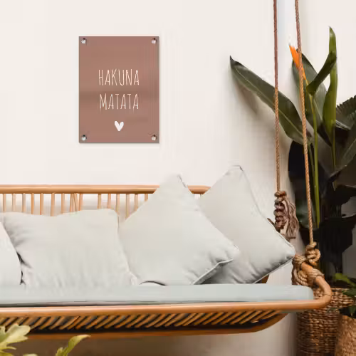 Spreuken - Hakuna matata - Quotes tuinposter los doek klein -sfeer7