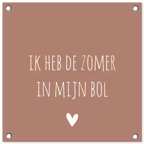 Spreuken - Ik heb de zomer in mijn bol - Quotes - André Hazes tuinposter los doek klein -3d