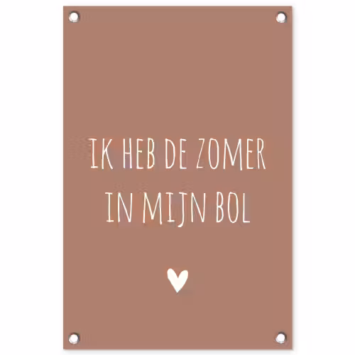 Spreuken - Ik heb de zomer in mijn bol - Quotes - André Hazes tuinposter los doek klein -3d