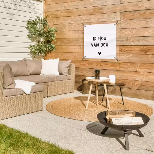 Spreuken - Ik hou van jou - Quotes tuinposter los doek klein -sfeer4