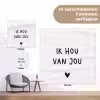 Spreuken - Ik hou van jou - Quotes tuinposter los doek klein -Xsfeer9_DE
