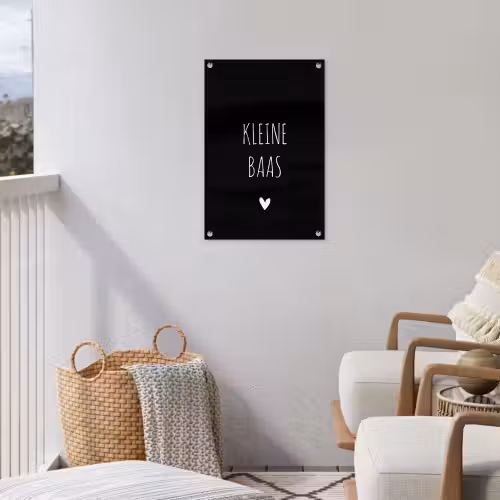 Spreuken - Kleine baas - Quotes tuinposter los doek klein -sfeer8