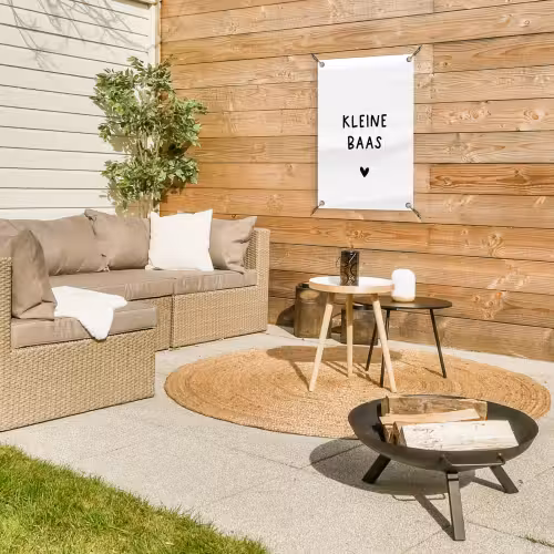 Spreuken - Kleine baas - Quotes tuinposter los doek klein -sfeer4