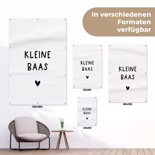 Spreuken - Kleine baas - Quotes tuinposter los doek klein -Xsfeer9_DE