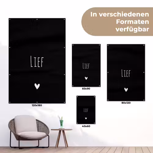 Spreuken - Lief - Quotes tuinposter los doek klein -Xsfeer9_DE