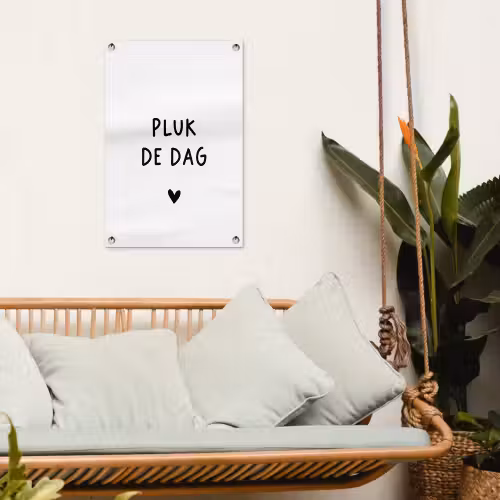 Spreuken - Pluk de dag - Quotes - Carpe diem tuinposter los doek klein -sfeer7