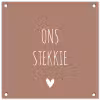 Spreuken - Ons stekkie - Quotes tuinposter los doek klein -3d