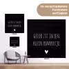 Spreuken - Quotes - Geluk zit in een klein rompertje tuinposter los doek klein -Xsfeer9_DE