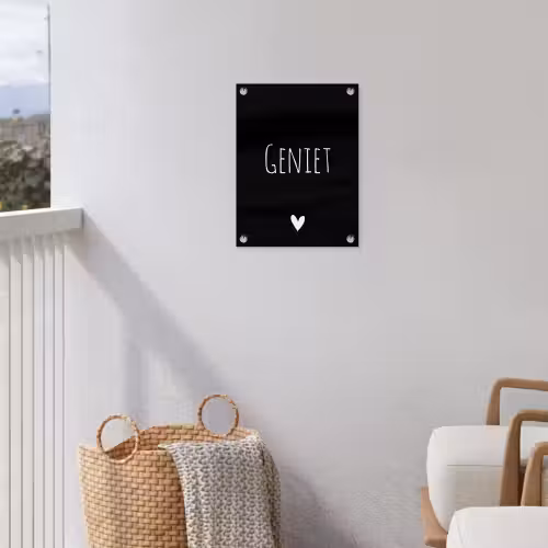 Spreuken - Quotes - Geniet tuinposter los doek klein -sfeer8