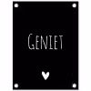Spreuken - Quotes - Geniet tuinposter los doek klein -3d
