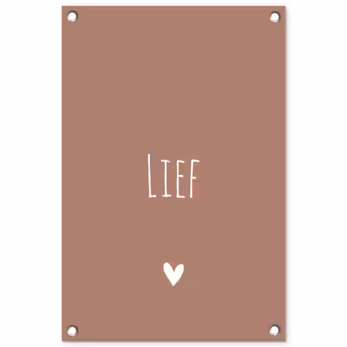 Spreuken - Quotes - Lief tuinposter los doek klein -3d
