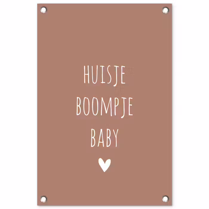 Spreuken - Quotes - Huisje boompje baby tuinposter los doek klein -3d