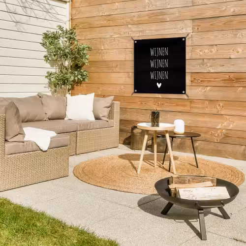 Spreuken - Quotes - Wijnen wijnen wijnen tuinposter los doek klein -sfeer4