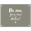 Spreuken - Zomer - Hé zon, ga je mee stralen? - Zon - Tekst tuinposter los doek klein -3d