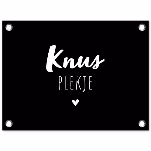 Thuis - Quotes - Knus plekje - Tekst tuinposter los doek klein -3d