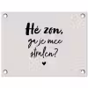 Tekst - Hé zon, ga je mee stralen? - Quotes - Zomer tuinposter los doek klein -3d
