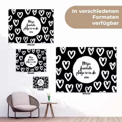 Tekst - Mijn favoriete plekje is in de zon - Quotes - Zomer - Zon tuinposter los doek klein -Xsfeer9_DE