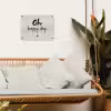 Tekst - Oh happy day - Quotes - Blij tuinposter los doek klein -sfeer7