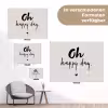 Tekst - Oh happy day - Quotes - Blij tuinposter los doek klein -Xsfeer9_DE