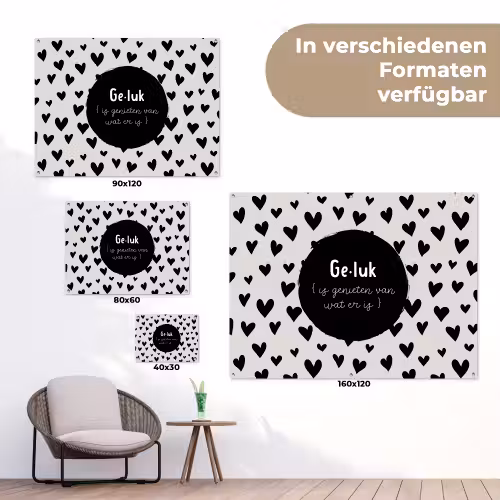 Tekst - Quotes - Geluk (is genieten van wat er is) - Woordenboek - Definitie geluk tuinposter los doek klein -Xsfeer9_DE
