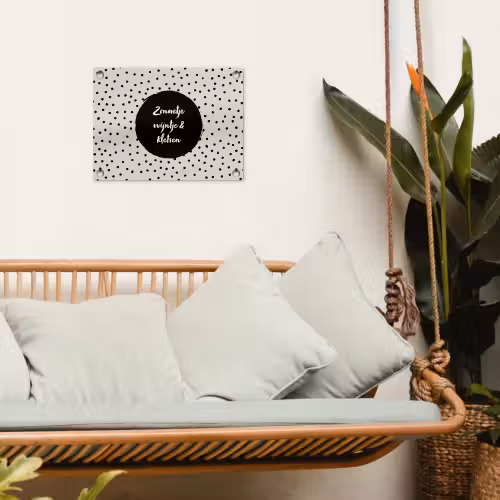 Tekst - Quotes - Zonnetje, wijntje & kletsen - Wijn tuinposter los doek klein -sfeer7