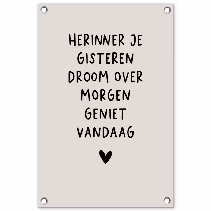 droom-beige tuinposter los doek klein -3d