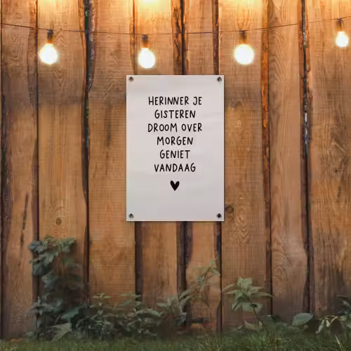 droom-beige tuinposter los doek klein -sfeer1