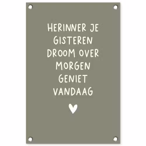 droom-groen tuinposter los doek klein -3d