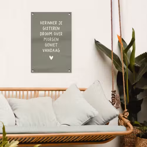 droom-groen tuinposter los doek klein -sfeer7