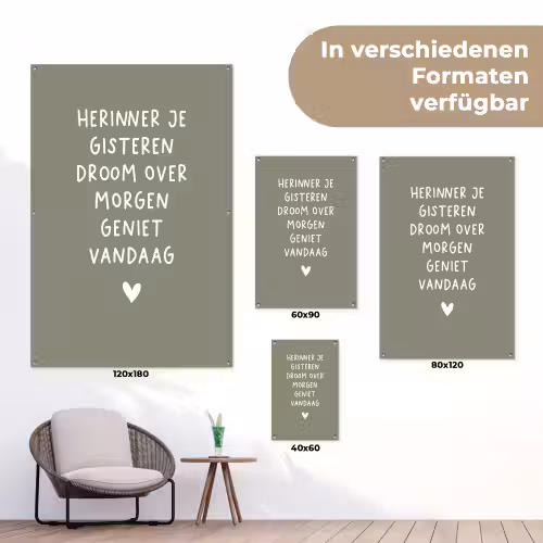 droom-groen tuinposter los doek klein -Xsfeer9_DE