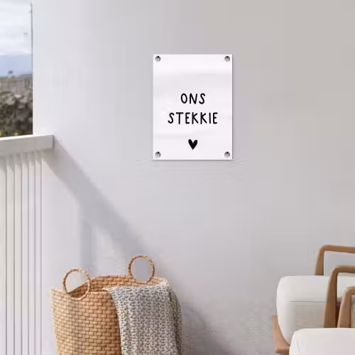 Ons stekkie - Spreuken - Quotes tuinposter los doek klein -sfeer8