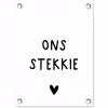 Ons stekkie - Spreuken - Quotes tuinposter los doek klein -3d