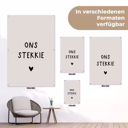 onsstekkie-beige tuinposter los doek klein -Xsfeer9_DE