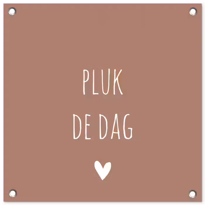 Quotes - Carpe diem - Pluk de dag - Spreuken tuinposter los doek klein -3d