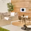 Quotes - Huisje. Tuintje. Wijntje. - Wijn - Tekst tuinposter los doek klein -sfeer4