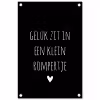 Quotes - Geluk zit in een klein rompertje - Spreuken tuinposter los doek klein -3d